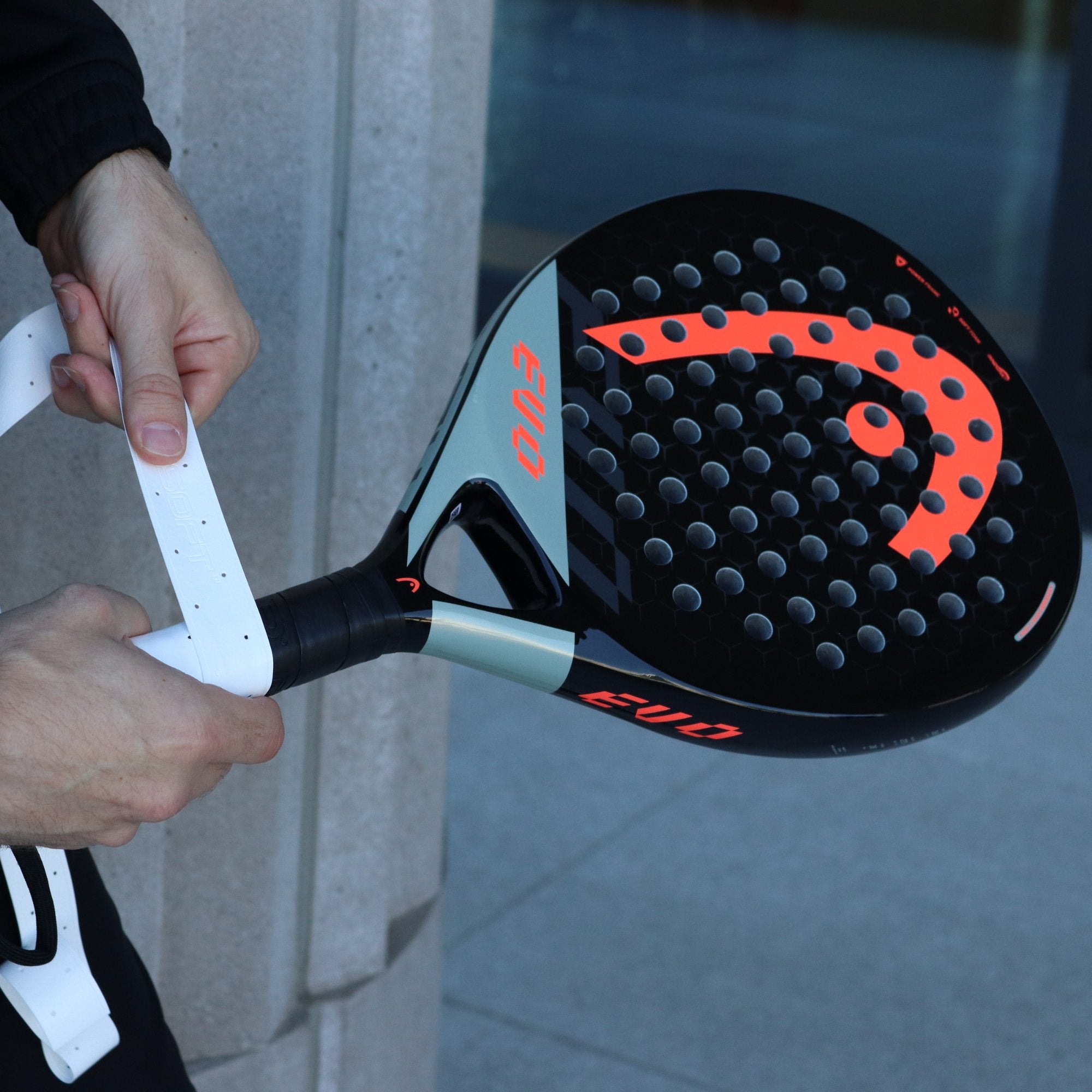 Head racket regrip