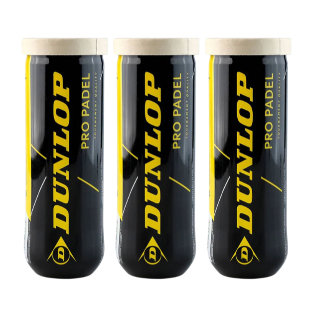 Dunlop Pro Padel Balls (3 tubes of 3 balls)