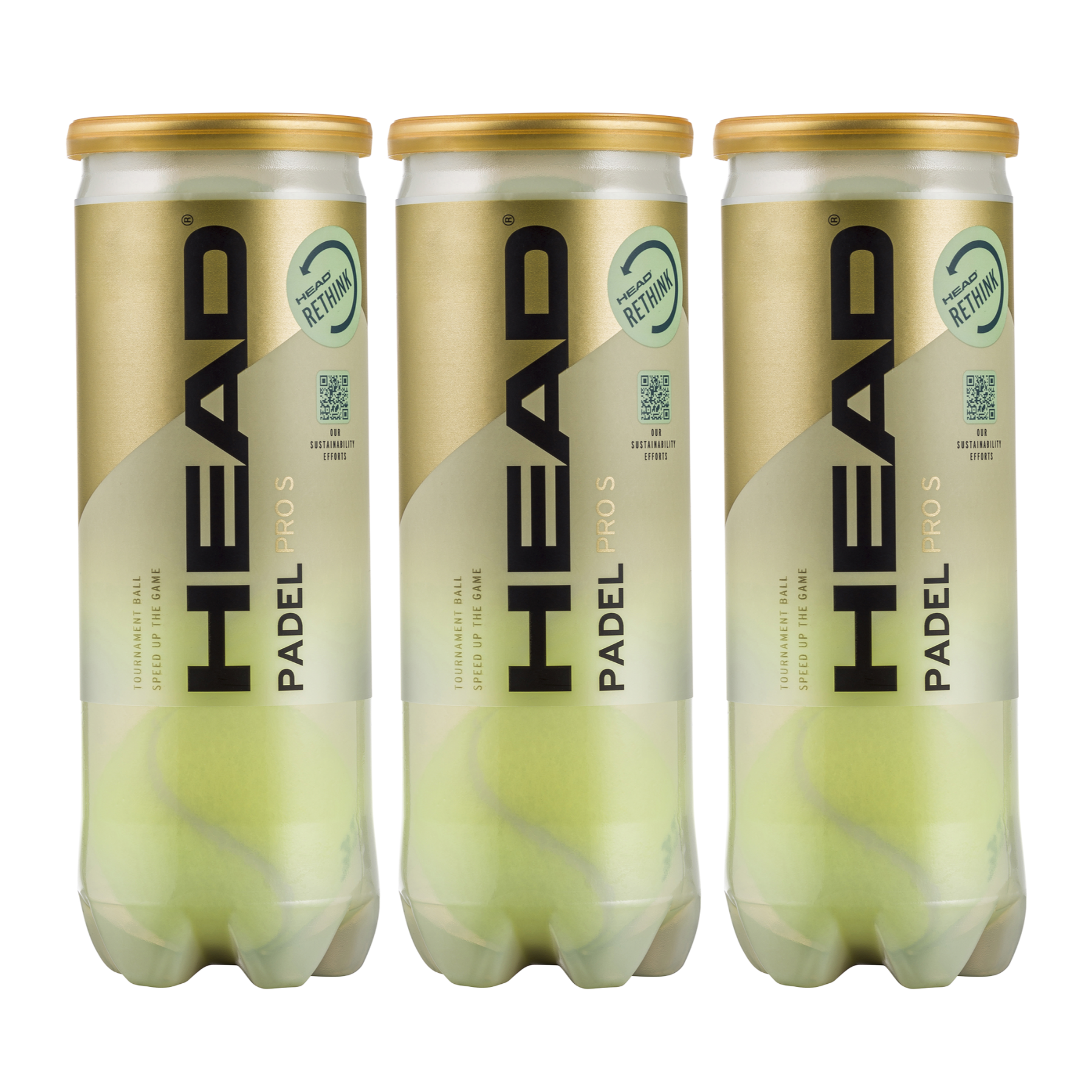 Head Padel Pro S Balls (3 tubes of 3 balls)