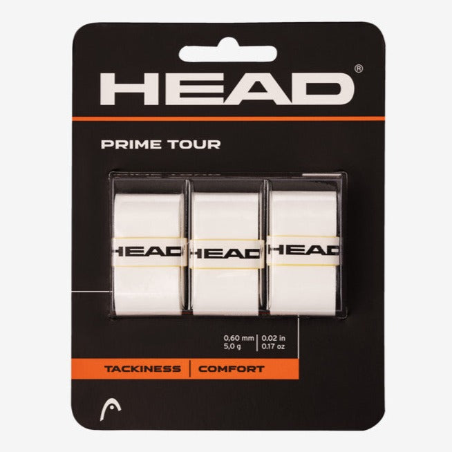 Head Prime Tour Overgrips 3-pack (White)