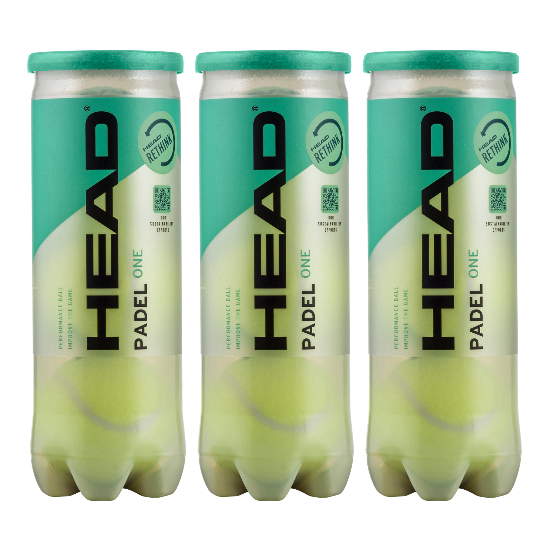 Head Padel One Balls (3 tubes of 3 balls)