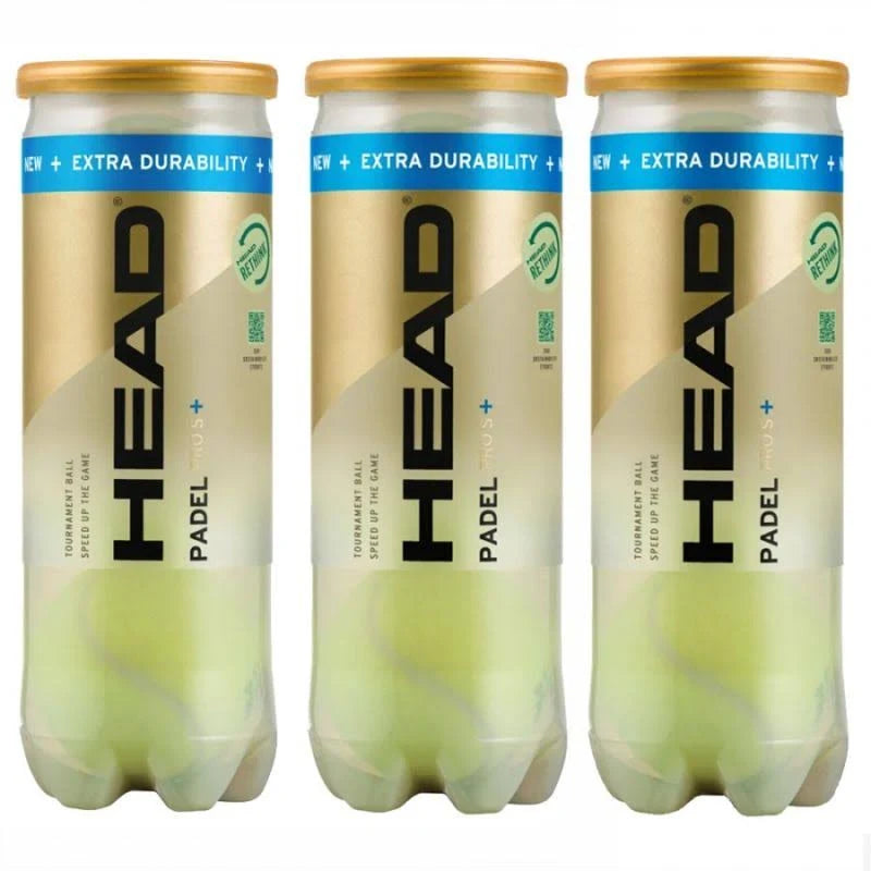 Head Padel Pro S+ Balls (3 tubes of 3 balls)